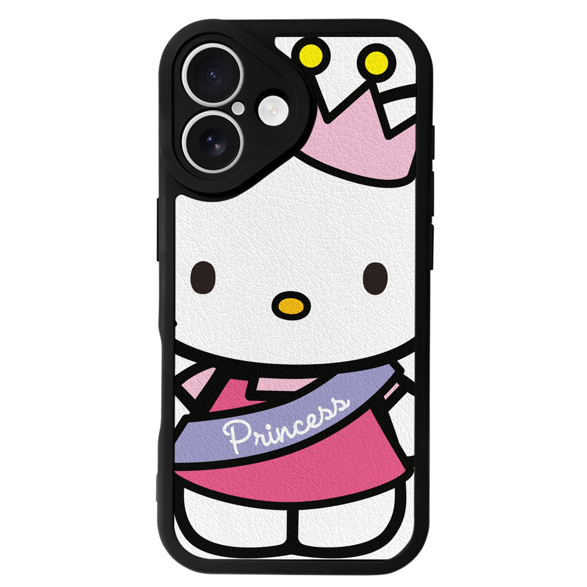 （画像用） Hello Kitty ハローキティ 【iPhone 16シリーズ対応】シリコンスマホケース（レザー調） 材質：シリコン